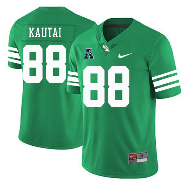 #88 Xzavior Kautai North Texas Mean Green College Football Jerseys Stitched-Green